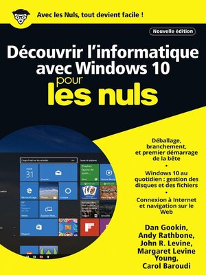 cover image of Découvrir l'informatique avec Windows 10 Mégapoche Pour les Nuls